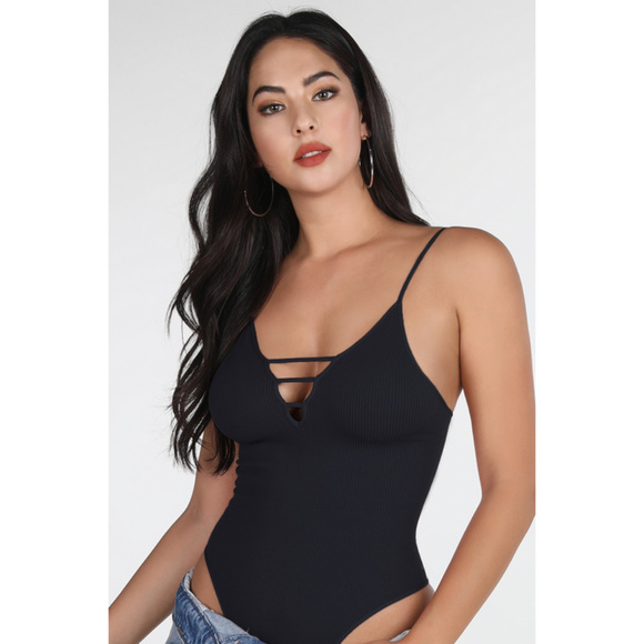 Seamless Ribbed Ladders Bodysuit - Picture 1 of 2